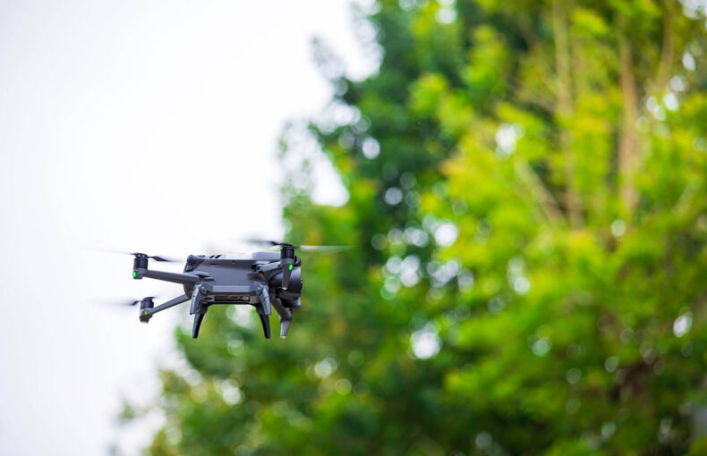 Modern drone flying